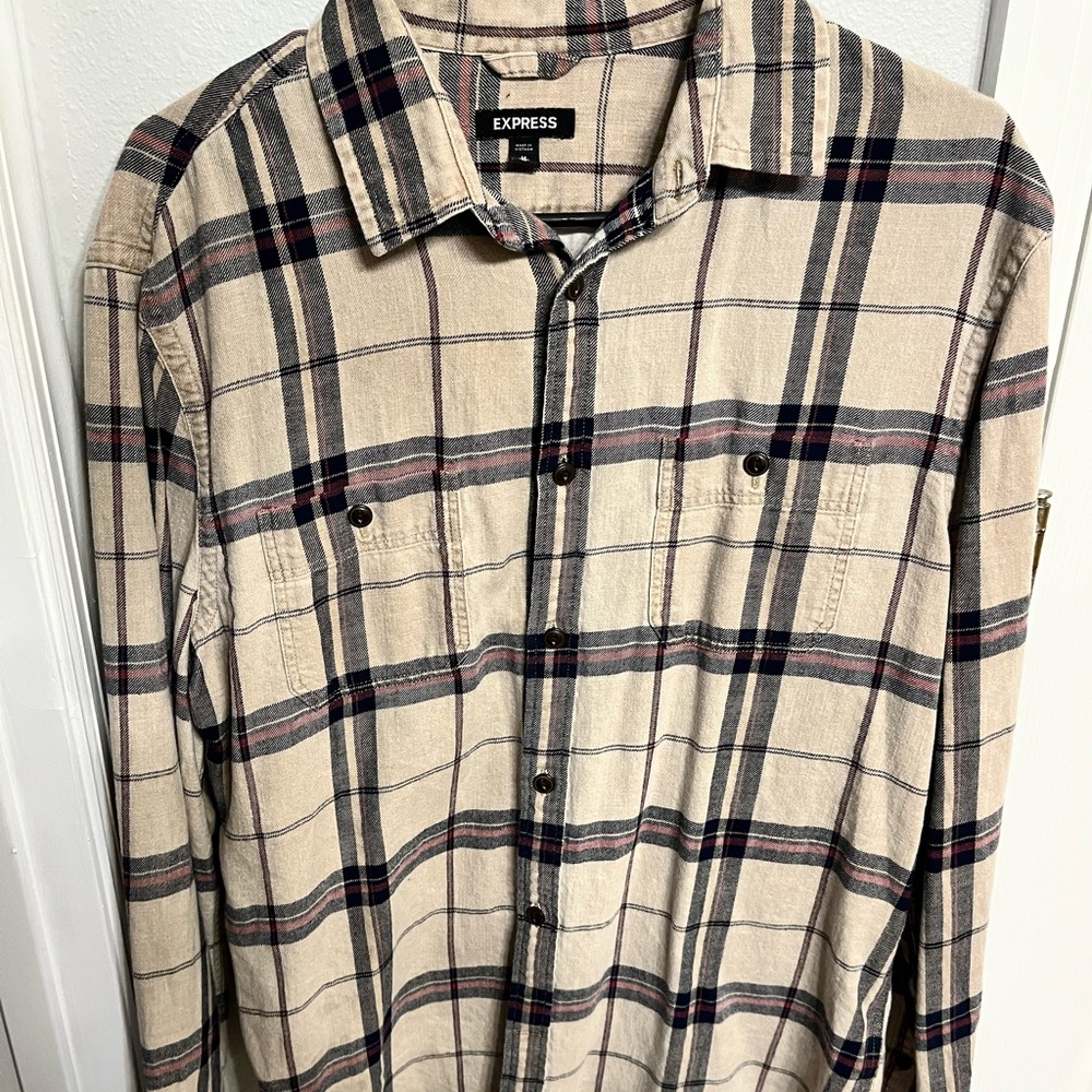 Express Mens button down flannel